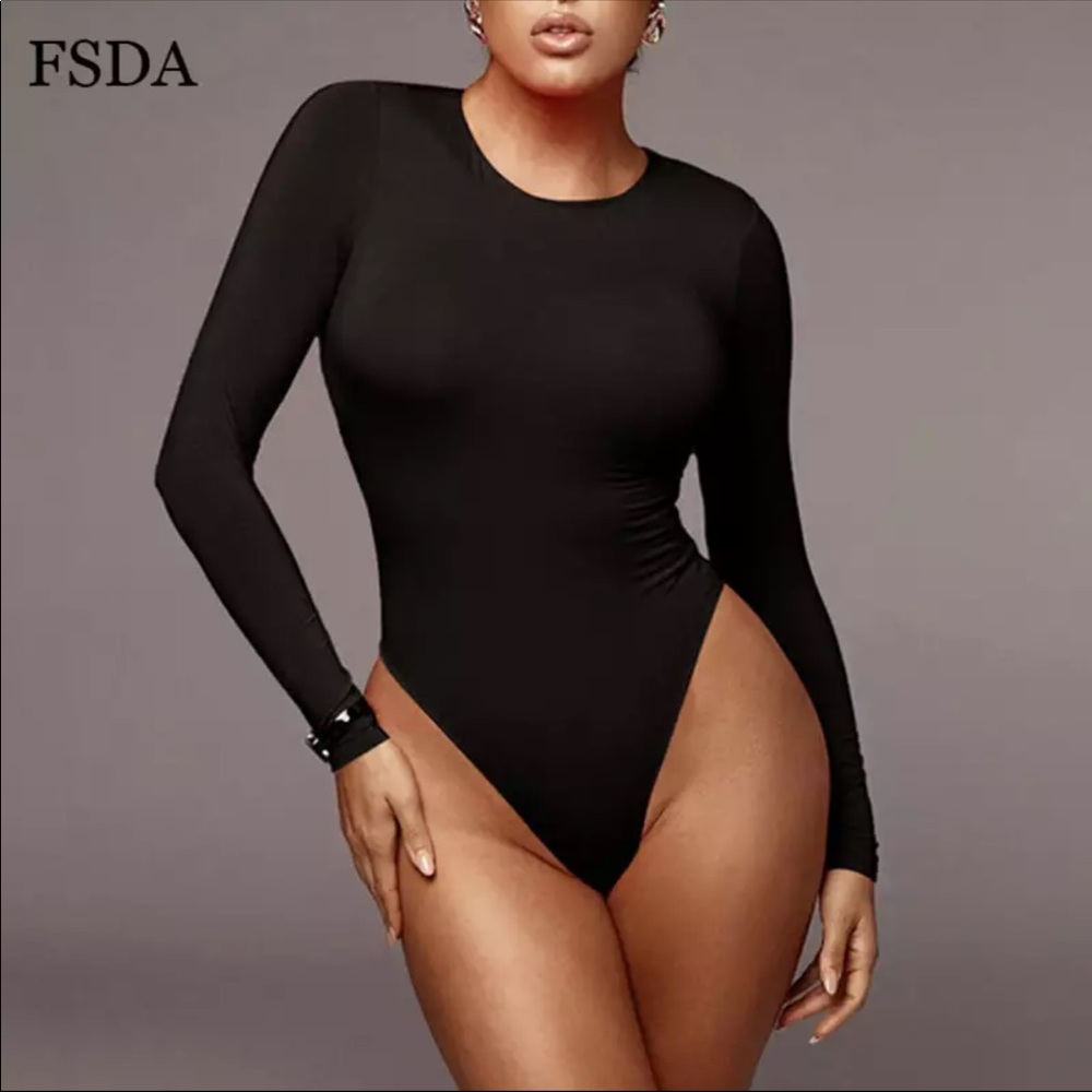 BLACK BODYSUIT, S and M, NWOT